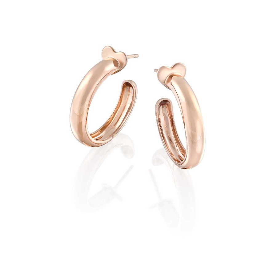 Pendientes Cisne | Pendientes De Oro Rosa