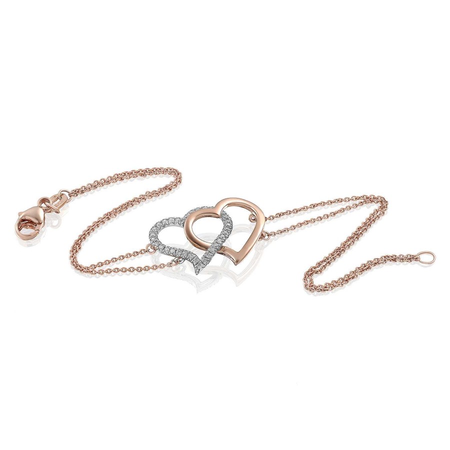 Pulsera Romántica | Pulsera Oro Blanco Y Oro Rosa