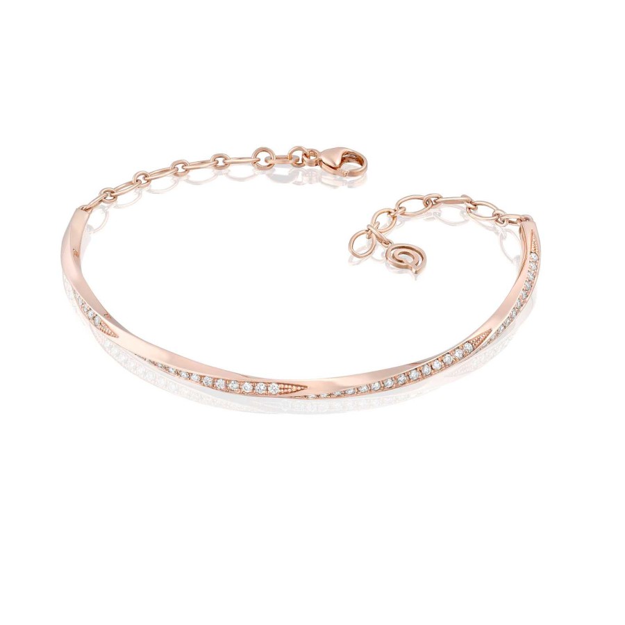 Pulsera Cisne | Pulsera De Oro Rosa