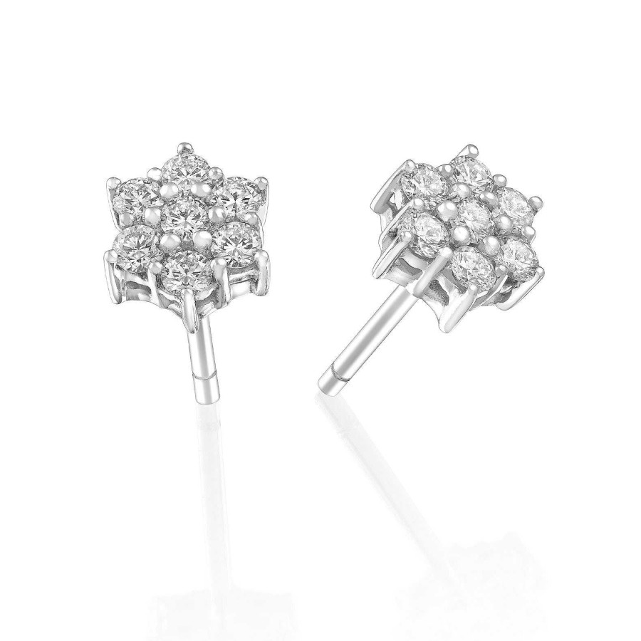 Pendientes Emperatriz | Pendientes De Oro Blanco