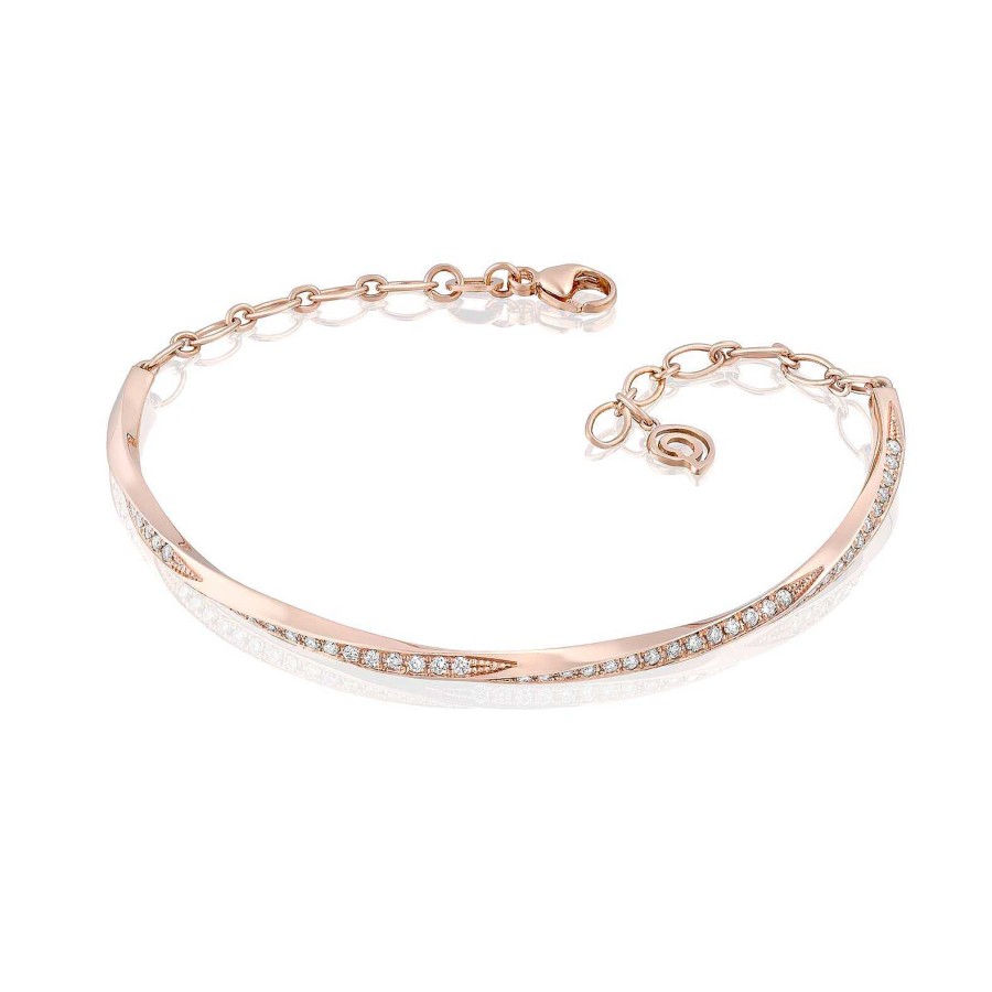 Pulsera Cisne | Pulsera De Oro Rosa